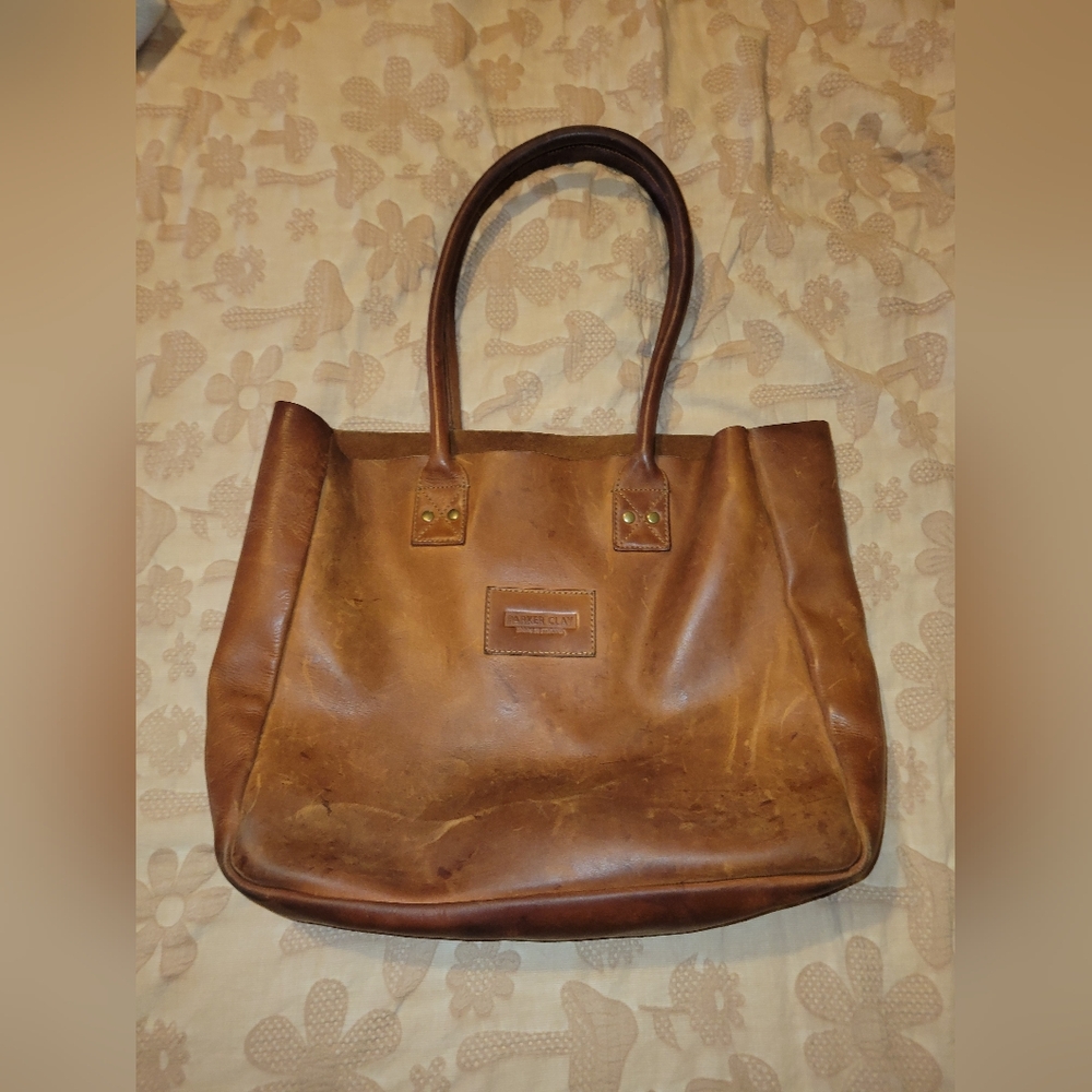 PARKER CLAY Brown Leather Tote Bag